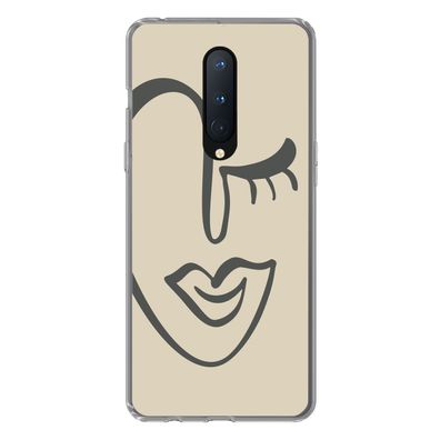 Hülle für OnePlus 8 - Frau - Gesicht - Kunst - Silikone