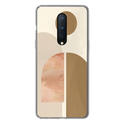 Hülle für OnePlus 8 - Rosa - Braun - Design - Silikone
