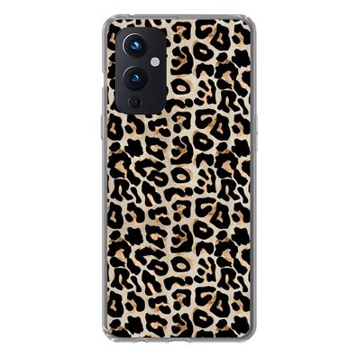 Hülle für OnePlus 9 - Pantherdruck - Braun - Luxus - Silikone