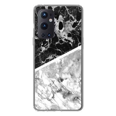 Hülle für OnePlus 9 Pro - Marmor - Schwarz - Weiß - Luxus - Silikone