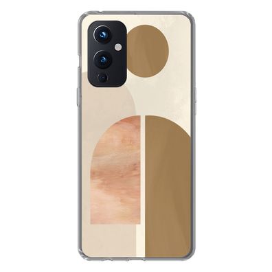Hülle für OnePlus 9 - Rosa - Braun - Design - Silikone