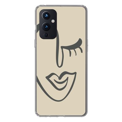 Hülle für OnePlus 9 - Frau - Gesicht - Kunst - Silikone