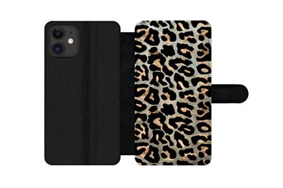 Hülle für iPhone 11 - Tiermuster - Panther - Braun - Flipcase