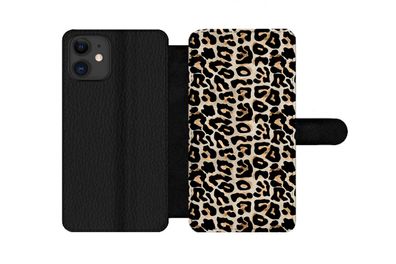 Hülle für iPhone 11 - Pantherdruck - Braun - Luxus - Flipcase