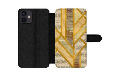 Hülle für iPhone 12 - Gold - Marmor - Vintage - Flipcase