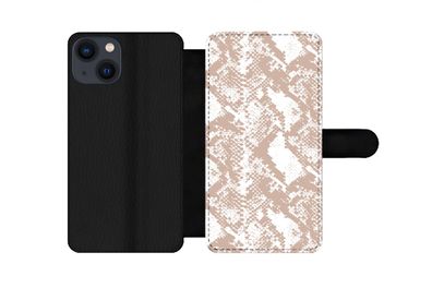 Hülle für iPhone 13 - Schlangendruck - Formen - Pastell - Flipcase