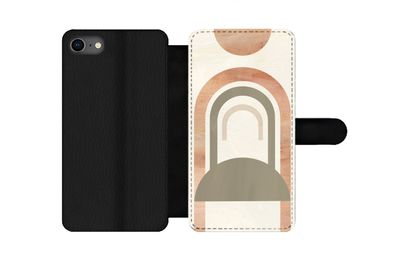 Hülle für iPhone 7 - Rosa - Grün - Abstrakt - Flipcase