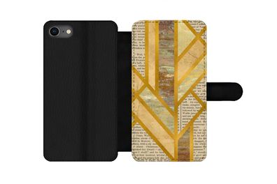 Hülle für iPhone SE 2020 - Gold - Marmor - Vintage - Flipcase