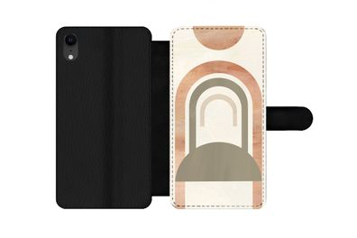 Hülle für iPhone XR - Rosa - Grün - Abstrakt - Flipcase