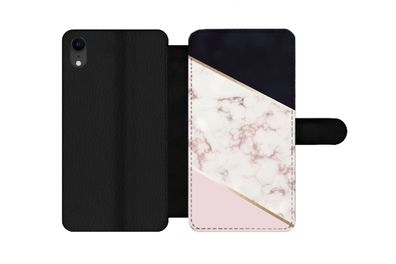 Hülle für iPhone XR - Marmor - Roségold - Luxus - Flipcase