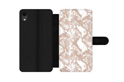 Hülle für iPhone XR - Schlangendruck - Formen - Pastell - Flipcase