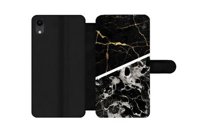 Hülle für iPhone XR - Marmor - Gold - Luxus - Flipcase