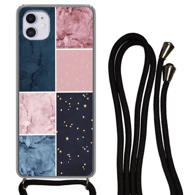 Hülle für iPhone 11 - Marmor - Rosa - Blau - Silikone