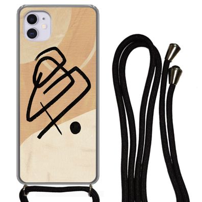 Hülle für iPhone 11 - Schwarz - Design - Braun - Silikone
