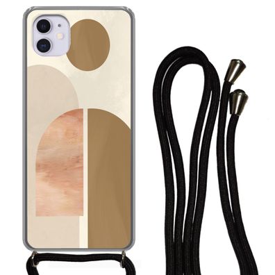 Hülle für iPhone 11 - Rosa - Braun - Design - Silikone