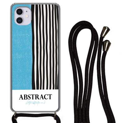 Hülle für iPhone 12 - Design - Blau - Schwarz - Weiß - Silikone