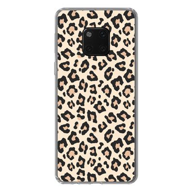 Hülle für Huawei Mate 20 Pro - Weiß - Rosa - Leopardenmuster - Silikone