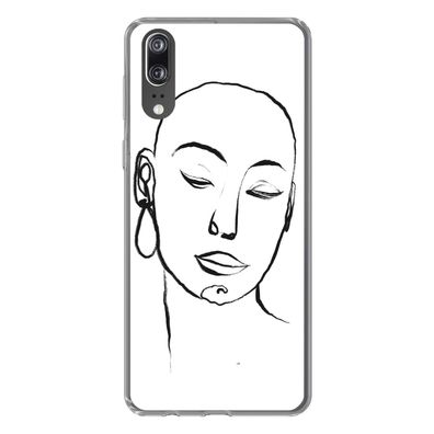 Hülle für Huawei P20 - Frau - Gesicht - Porträt - Silikone