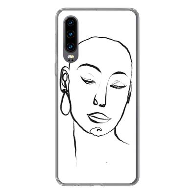 Hülle für Huawei P30 - Frau - Gesicht - Porträt - Silikone