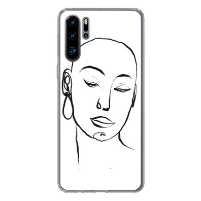 Hülle für Huawei P30 Pro - Frau - Gesicht - Porträt - Silikone