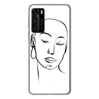 Hülle für Huawei P40 - Frau - Gesicht - Porträt - Silikone