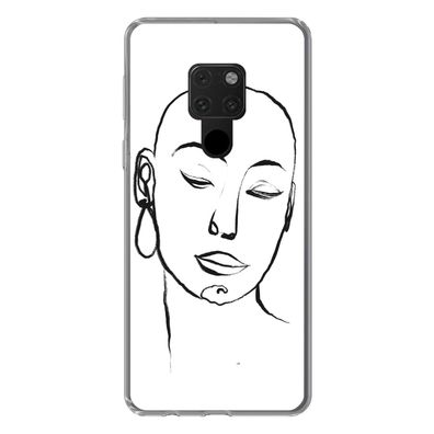 Hülle für Huawei P40 Lite - Frau - Gesicht - Porträt - Silikone
