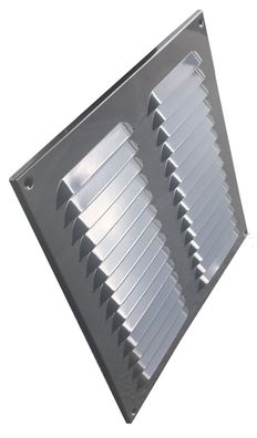 Lüftungsgitter Aluminium graphitgrau 32 x 18 cm incl. Insektenschutz, Schrauben, Dübe