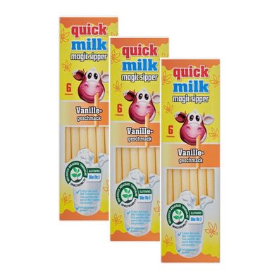 Quick Milk Magische Umweltfreundliche Biologisch Abbbaubare Trinkhalme Vanille