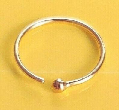 Nasenring Gold Piercing Ring offen Echt 750 Gelbgold 8mm Nase Ohr Lippe 45062-8