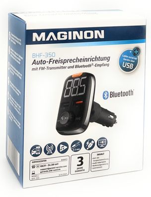 Maginon Auto Freisprecheinrichtung BHF-350 FM Transmitter Bluetooth NEU & OVP