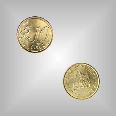 Original 10 Cent EURO - Münze Monaco 2002