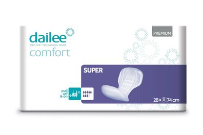 28 Dailee Comfort Premium Super 74x37cm Formatvorlage, 8 Tropfen