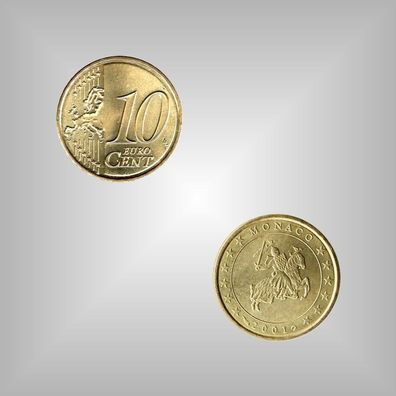 Original 10 Cent EURO - Münze Monaco 2001