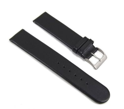 Eulit Ersatzband Uhrenarmband Leder Kalb Waterproof schwarz 20mm XL