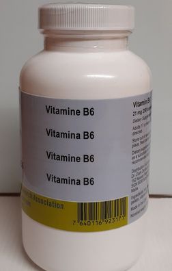 Vitamin B6, (Pyridoxin) 250 Kapseln je 21 mg