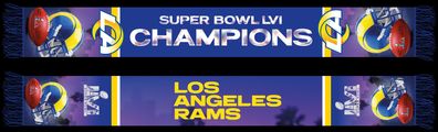 NFL Football Los Angeles Rams Fanschal Schal Scarf Superbowl Super Bowl LVI Champions