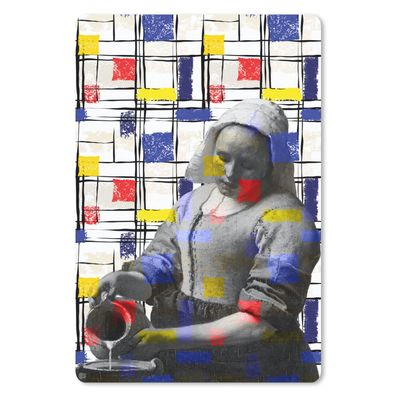 Mauspad - Milchmädchen - Mondrian - Collage - 18x27 cm