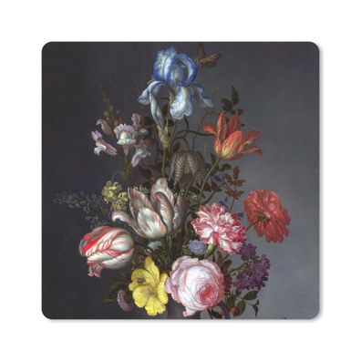 Mauspad - Blumen in einer Vase mit Muscheln und Insekten - Balthasar van der Ast - 20