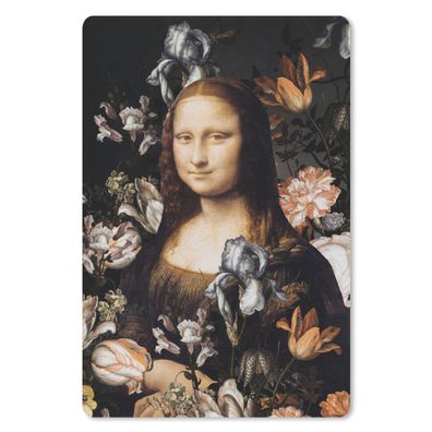 Mauspad - Mona Lisa - Leonardo da Vinci - Blumen - 18x27 cm