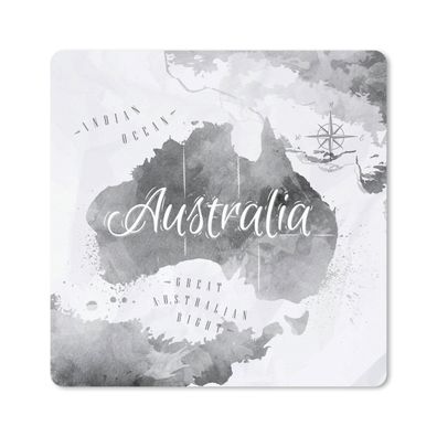 Mauspad - Australien - Weltkarte - Aquarell - 20x20 cm