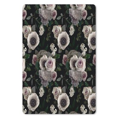 Mauspad - Blumen - Rose - Anemone - 18x27 cm