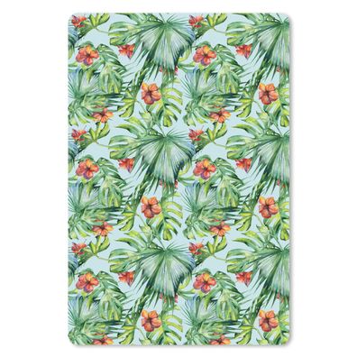 Mauspad - Blumen - Muster - Monstera - 18x27 cm