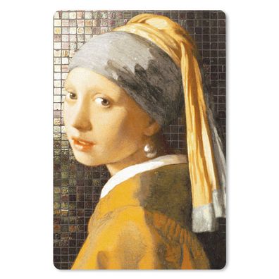 Mauspad - Mädchen mit Perlenohrring - Johannes Vermeer - Mosaik - 40x60 cm