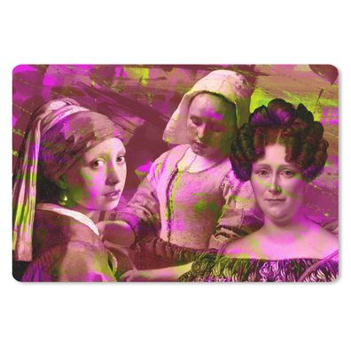 Schreibtischunterlage - Collage - Malerei - Neon - 60x40 cm - Mauspad