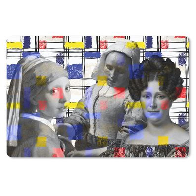 Schreibtischunterlage - Collage - Mondriaan - Gemälde - 60x40 cm - Mauspad