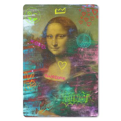Mauspad - Mona Lisa - Leonardo da Vinci - Neon - 40x60 cm