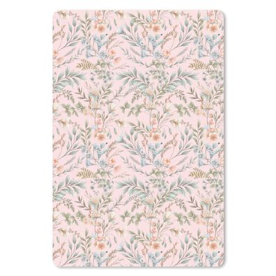Mauspad - Blumen - Muster - Rosa - 18x27 cm