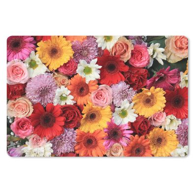 Mauspad - Blumen - Farben - Gerbera - Rosen - 27x18 cm