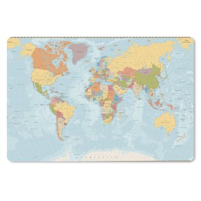 Mauspad - Weltkarte - Farben - Atlas - 27x18 cm