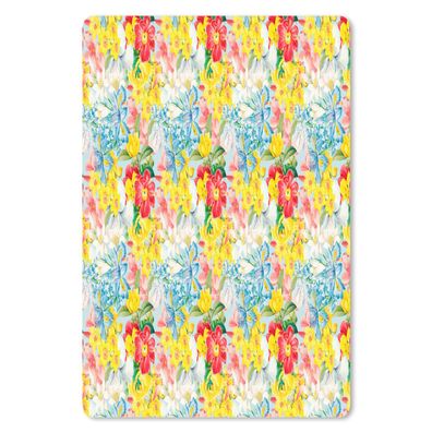 Mauspad - Blumen - Muster - Farben - 18x27 cm